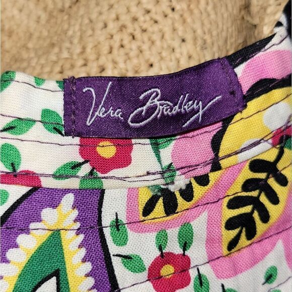 Vera Bradley “Viva La Vera” Quilted Floral Pattern Straw Sun Beac Hat - One Size main image 6